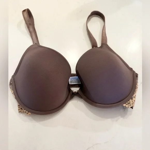Wacoal Push Up Bra lace detail grey purple  32 DD - Picture 2 of 4